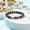 Natural Dragon Blood Stretch Bracelet with Alloy Beads BJEW-JB08017-05-2