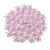 UV Plating Rainbow Iridescent Transparent Acrylic Beads OACR-C007-06E-3