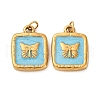 304 Stainless Steel Enamel Pendants STAS-U061-37G-A04-1