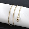 Ion Plating(IP) 304 Stainless Steel Round Snake Chain Necklace for Women X-NJEW-G097-01G-3