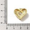 Rack Plating Brass Micro Pave Clear Cubic Zirconia Pendant KK-H473-05G-01-3