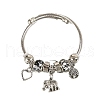 Alloy Beads European Bangles FS-WG24546-01-5