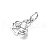 Brass Micro Pave Cubic Zirconia Pendants KK-K400-46P-2
