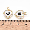 Brass Micro Pave Cubic Zirconia Charms KK-N257-18G-3