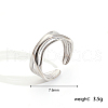 Stainless Steel Cuff Rings for Women UA7305-1-2