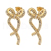 Bowknot Ion Plating(IP) 304 Stainless Steel Stud Earrings for Women EJEW-L287-036G-1