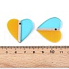 Transparent Resin & Wood Pendants RESI-T057-79-3