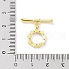 Rack Plating Brass Micro Pave Clear Cubic Zirconia Toggle Clasps KK-P247-13G-3