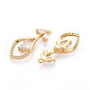 Brass Micro Pave Cubic Zirconia Pendants KK-N263-52G-2