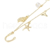 Bohemian Summer Beach Style 18K Gold Plated Shell Shape Initial Pendant Necklaces IL8059-21-1