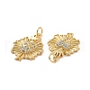 Rack Plating Brass Micro Pave Cubic Zirconia Pendants KK-C008-29G-3