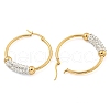 PVD Vacuum Plating 202 Stainless Steel Hoop Earrings EJEW-H003-44G-02-2