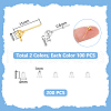 Unicraftale 200Pcs 2 Styles Iron & 304 Stainless Steels Stud Earring Findings FIND-UN0003-46-3