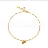 201 Stainless Steel Double Round Ball Charm Anklets for Women FS-WGE7FBE-01-5