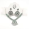 Retro Alloy Rhinestone Stud Earrings & Pendant Necklaces Sets FS-WGCC636-02-1
