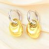 Oval Brass Hoop Earrings for Women EJEW-U057-06A-03GP-1