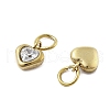 304 Stainless Steel Rhinestone Pendants STAS-D302-09G-2