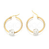 304 Stainless Steel Hoop Earrings EJEW-P096-079-2