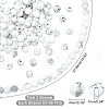   2 Strands Frosted Synthetic Howlite Round Bead Strands G-PH0019-33-4