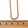 Brass Sterling Silver Chains Necklaces for Women NJEW-D302-25RG-5