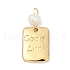 Natural Cultured Freshwater Pearl & Brass Pendants KK-U062-08G-1