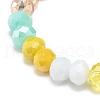 Glass Rondelle Beaded Stretch Bracelet for Women BJEW-JB08709-6