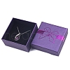 Bowknot Print Kraft Paper Cardboard Jewelry Necklace Gift Boxes PW-WGA2DD4-07-1
