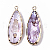 Natural Freshwater Shell Pendants X-SHEL-R047-03-3