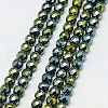 Electroplate Non-magnetic Synthetic Hematite Beads Strands G-J169B-3mm-06-1