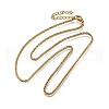 2MM 304 Stainless Steel Wheat Chain Necklaces for Men STAS-V011-03C-G-4