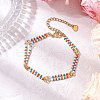 Glass Seed Beads Link Bracelets BJEW-MZ00148-01-1