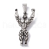 Tibetan Style 304 Stainless Steel Pendants STAS-H170-12AS-1