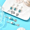 5Pcs Ocean Animal Tibetan Style Alloy Pendants Decorations HJEW-TA00346-1