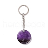 Natural Amethyst Triskele/Triskelion Pendant Keychain KEYC-A031-01P-02-2