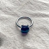 Square 304 Stainless Steel with Glass Finger Rings FS-WG8AAFA-07-1