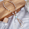 Glass & Pearl Beaded Car Hanging Decorations HJEW-DR00019-4
