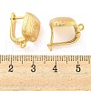 Brass Hoop Earring Findings with Latch Back Closure KK-M286-19G-3