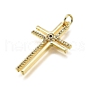 Brass Micro Pave Cubic Zirconia Pendants KK-Z100-26G-2