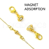 Brass/Alloy Rhinestone Magnetic Clasps DIY-YW0009-48-4