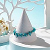 Synthetic Turquoise Starfish Stretch Bracelet BJEW-JB07702-01-2