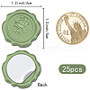 CRASPIRE 25Pcs Adhesive Wax Seal Stickers DIY-CP0009-11B-11-2