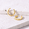 Elegant S925 Sterling Silver Clear Cubic Zirconia C-Shaped Cuff Earrings VV4671-3-1