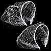 Olycraft 2Pcs 2 Colors Mesh Veil Cloth Hair Bands FIND-OC0003-95C-1