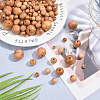 Olycraft 150Pcs 7 Style Wood Beads WOOD-OC0002-35-5