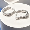 Brass Cubic Zirconia Hoop Earrings EJEW-M048-07P-3