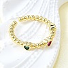 Brass Micro Pave Cubic Zirconia Open Cuff Rings for Women RJEW-F179-01G-5