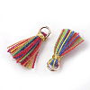 Polycotton(Polyester Cotton) Tassel Pendant Decorations X-FIND-S281-01-2