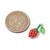 Glass Seed Beaded Rose Pendants PALLOY-MZ00627-04-2
