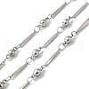 Tarnish Resistant 304 Stainless Steel Faceted Rectangle Link Chains CHS-E012-03P-1