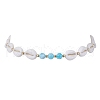 Adjustable Acrylic Shell Shape Beaded Necklaces NJEW-JN04639-1